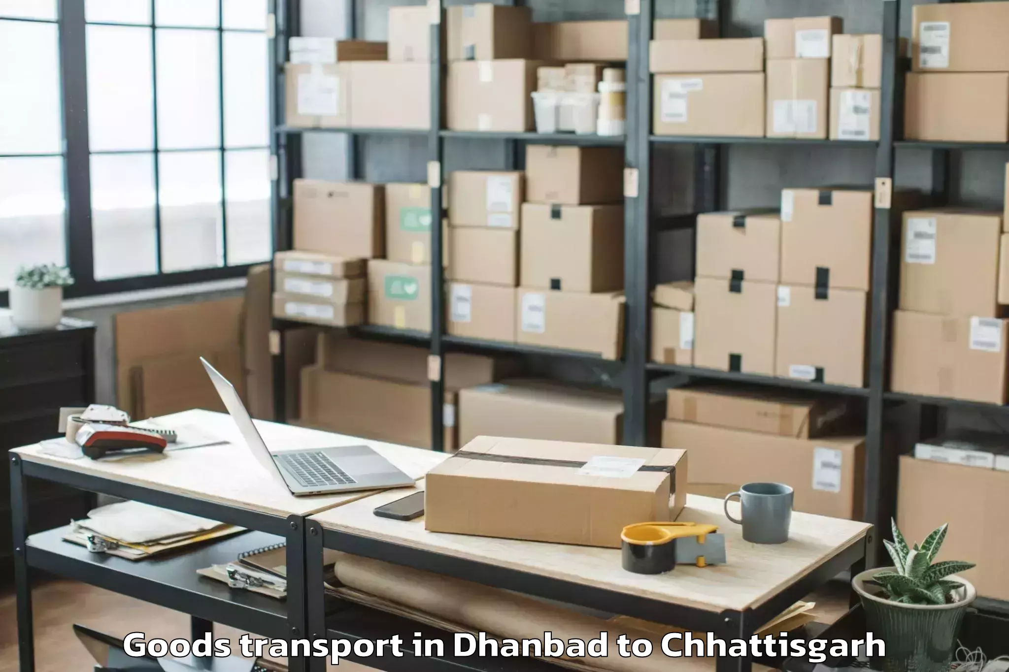 Leading Dhanbad to Malkharoda Goods Transport Provider